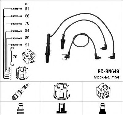 NGK 7154 Ignition Cable Kit